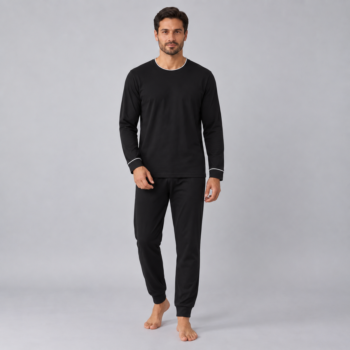 Felpa da uomo in maglia elasticizzata di bambù
