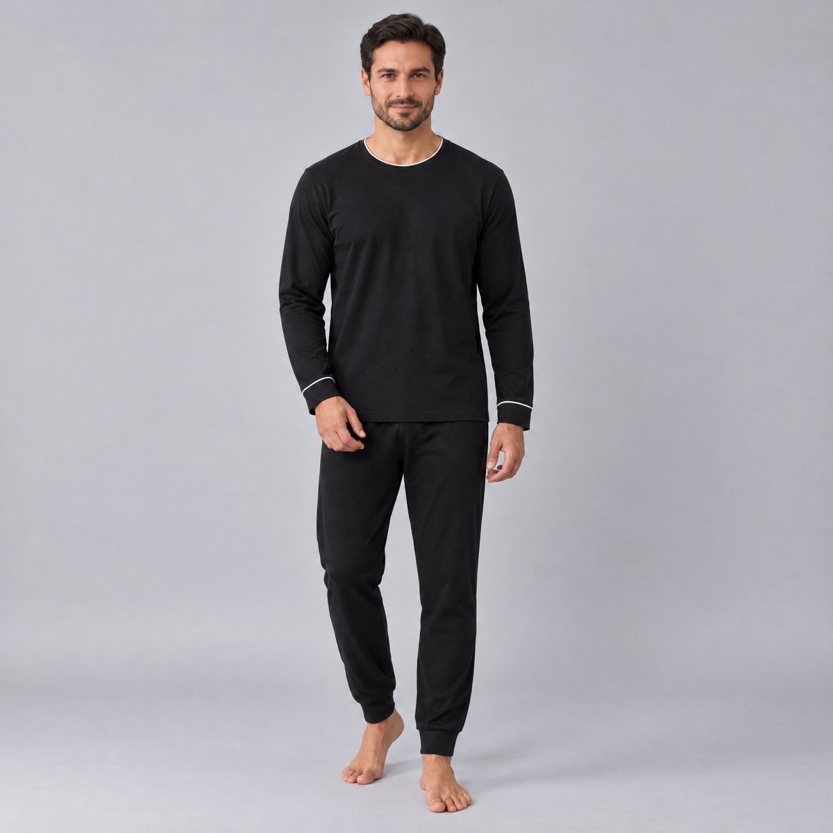 Felpa da uomo in maglia elasticizzata di bambù
