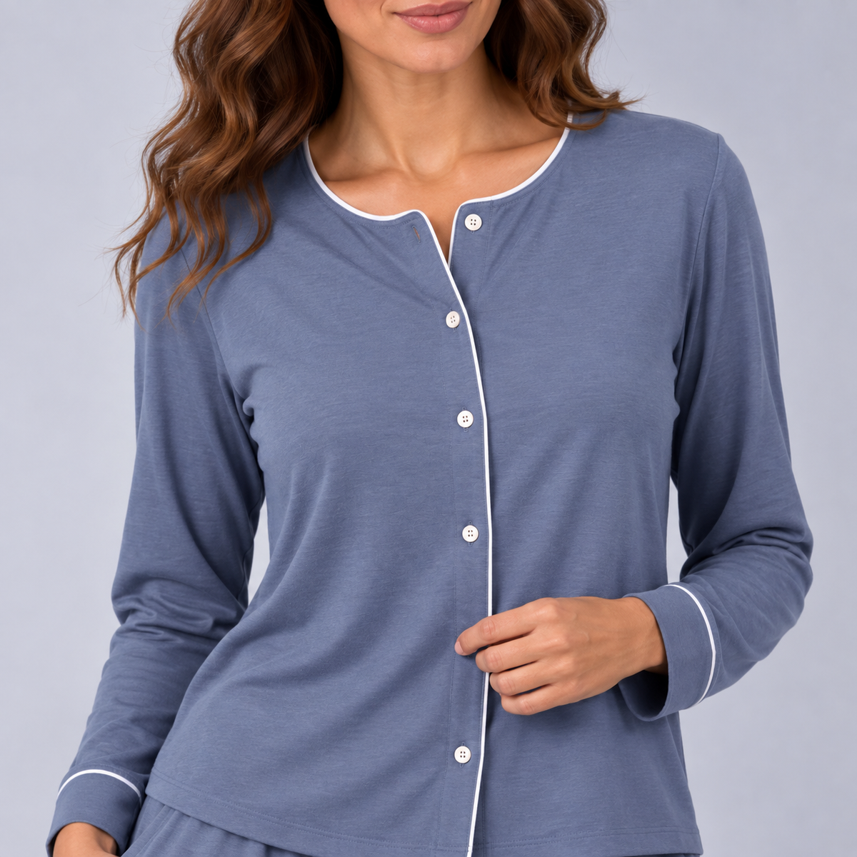 Maglia da donna in bambù stretch in maglia