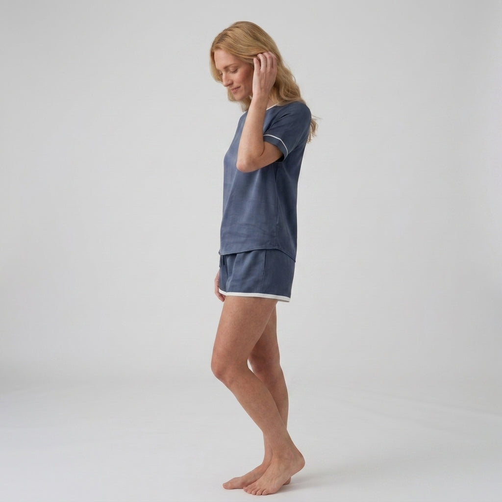 T-shirt da donna in bambù stretch in maglia