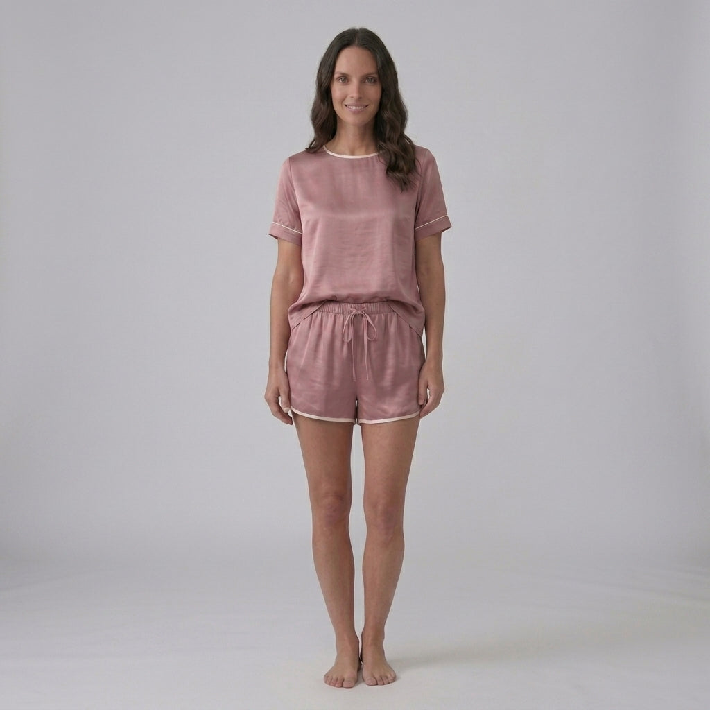 T-shirt da donna in bambù stretch in maglia