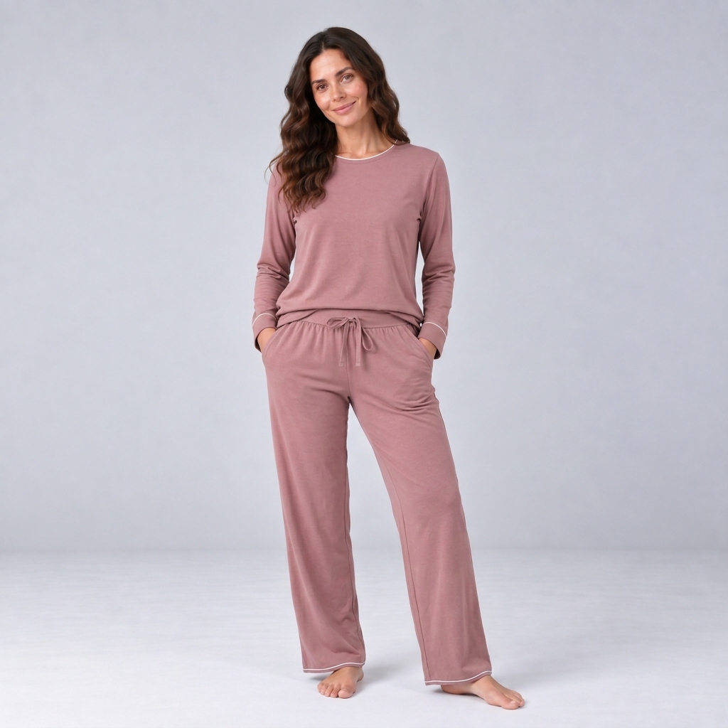Felpa da donna in maglia elasticizzata di bambù
