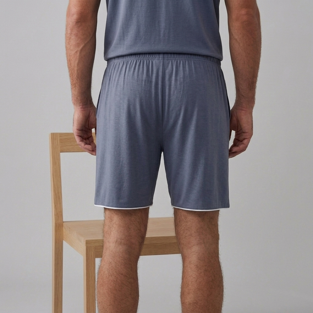 Shorts da uomo in bambù in maglia elasticizzata
